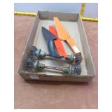 Vintage Glass Doorknob Sets & Plastic Server Lot