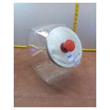 Vintage Large Glass Candy Jar with Red Knob Lid