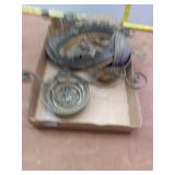 Vintage Ornate Brass and Wrought Iron Lighting