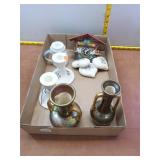 Vintage Pearl China Gold Vases, Cuckoo Clock