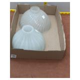 Pair of Decorative Frosted Glass Light Fixture