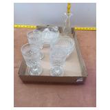 7-Piece Assorted Clear Pressed Glassware Lot