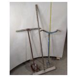 Lot of 3 Heavy Duty Manual Garden & Utility Tools