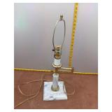 Vintage Style Brass & Marble Swing-Arm Table Lamp