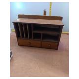 Vintage-Style Wooden Desk Top Organizer