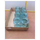 Lot of 8 Vintage Aqua Blue Ball