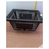 Durable Black Plastic Shopping Basket