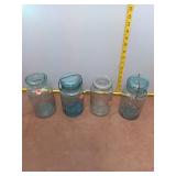 Vintage Mixed Lot of 4 Glass Canning Jars