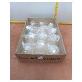Set of 21 Clear Glass Tea Cups