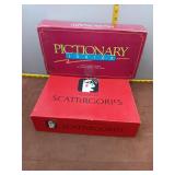 Vintage Pictionary Junior and Scattergories Board