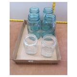 6 Vintage Mason Jars Lot