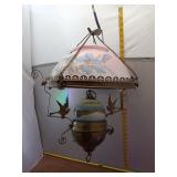 Vintage Victorian Hanging Library Parlor Lamp