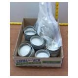 Vintage Zinc Mason Jar Lids with Porcelain Liners