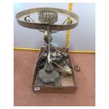 Vintage Ornate Brass Lamp Base & Assorted Repair