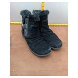 BareTraps Empire Women's Black Faux Fur Trim Ankle