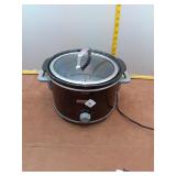 Proctor Silex Black Slow Cooker with Glass Lid