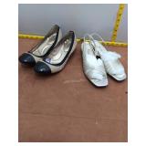 Women's Shoe Lot: Annie Silver Wedge Sandals and S