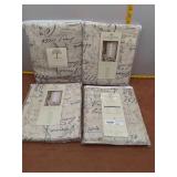 Set of 4 Linden Street Dillon Script Rod-Pocket Cu