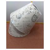 Pair of Chic  Script & Postmark Design Fabr