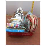 Large Assorted Party Supplies Lot - Plates, Napkin