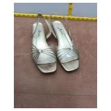 Annie Gold & Clear Slingback Sandals - Size 8.5M