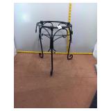 Elegant Black Metal Scrollwork Plant or Bowl Stand