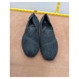 BOBS from Skechers Black Crochet Lace Slip-On Flat