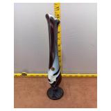 Westmoreland Black & White Marble Slag Gla