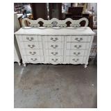 Elegant French Provincial 12-Drawer White