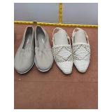 Women's Shoe Lot: Laguna Taupe Slip-ons & Karen Sc