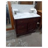 Victorian Mahogany Marble Top Washstand