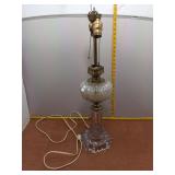 28' Crystal & Brass Double Socket Table La