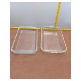 Pyrex & Floral Etched Glass Baking Dish Se
