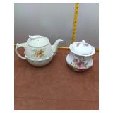 Charming  Ceramic Teapot and Lidded Sugar B