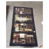 Rustic Wine-Themed Decorative Kitchen Runner Mat