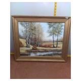 S.K. Meade Autumn Landscape Oil Painting