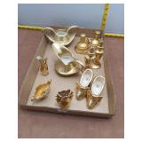 F. Matracia Signed Gold Ceramic Decor