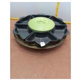 Royal Haeger MCM Black & Green Lazy Susan