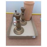Italian Terracotta Wine Cooler & Wooden Home Decor