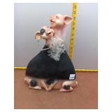 Whimsical Large Stylized Double Pig Figurine