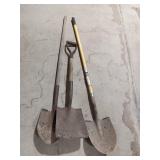 Lot of 3 Assorted Digging Shovels