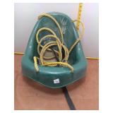 Green Toddler High-Back Bucket Swing with Safety