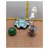 Vintage Collectibles Lot: Disney Souvenir, Art Gla