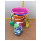 High Five Colorful Beach & Sand Toy Lot - Buckets,