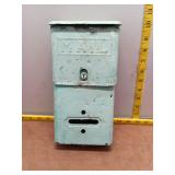 Vintage Blue Fulton Wall-Mount Metal Mailbox