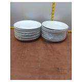 Set of 20 Lubiana Poland White Porcelain Saucers /