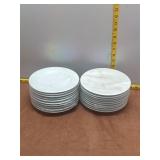 Set of 20 Lubiana White Porcelain Plates - Made in