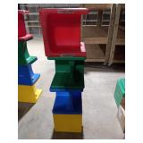 Colorful 4 -Piece Set 3-in-1 Kids' Plastic Cube Ch