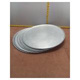 Lot of 6 Professional 18' Round Aluminum Pizza Pan