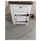 Rustic Farmhouse Style Two-Tone Nightstand